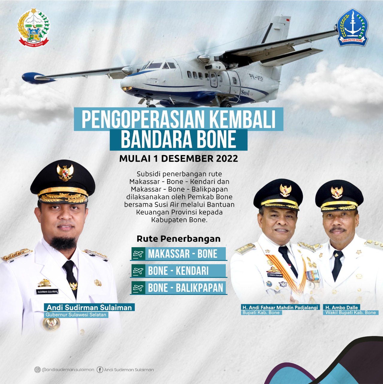 Disubsidi Pemprov Sulsel, Harga Tiket Pesawat Bone ke Balikpapan Rp1,2 Jutaan